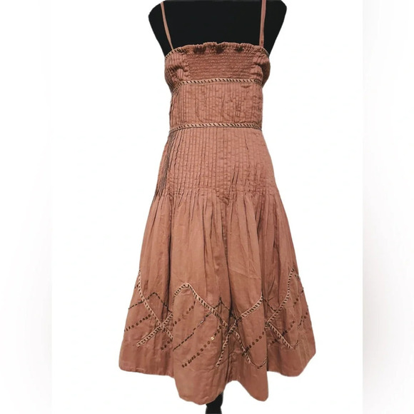 ZIA VIA ~ Women’s fully lined spaghetti strap dress w/sequins and beads size 12 - Picture 7 of 8